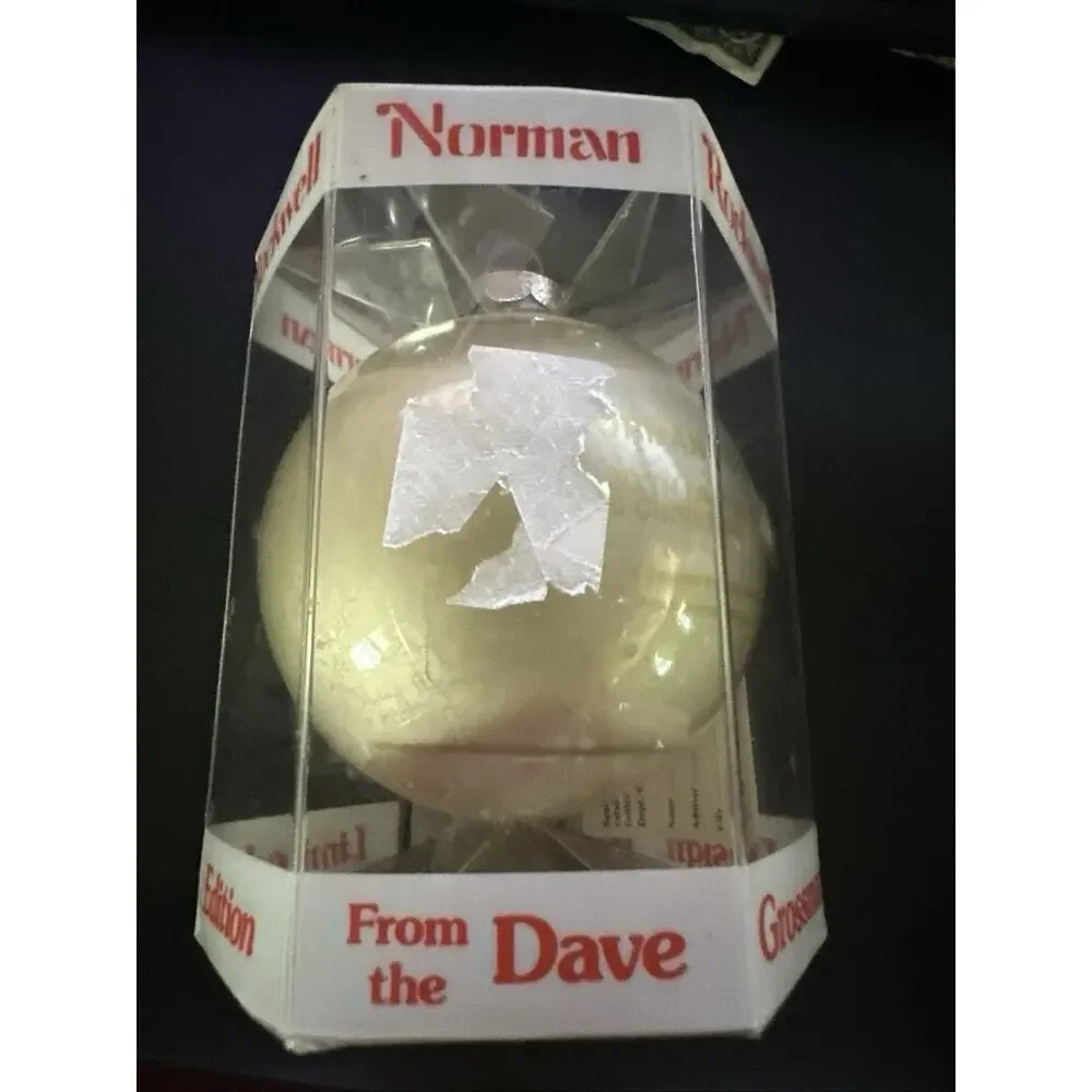 Vintage 1980 Norman Rockwell Dave Grossman Ornament Santa & Elves
